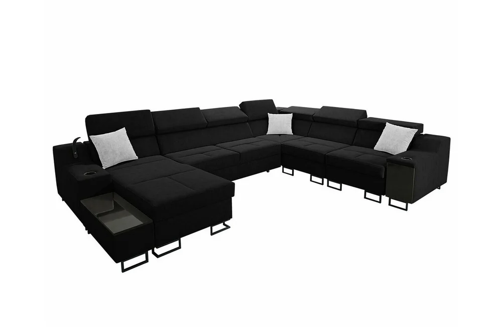 Galbally 5-sits Hörnsoffa Black v:3503982