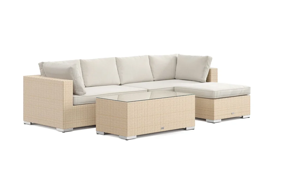 Bahamas utendørs divansofa 5-seters med vendbar divan og bord v:4034542 Bahamas utendørs divansofa 5-seters med vendbar divan og bord v:4034542