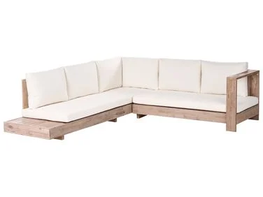 Hjørnesofa til hagen 5-seters MARETTIMO Sertifisert akasietre Off white Venstrevendt v:6065024 Hjørnesofa til hagen 5-seters MARETTIMO Sertifisert akasietre Off white Venstrevendt v:6065024