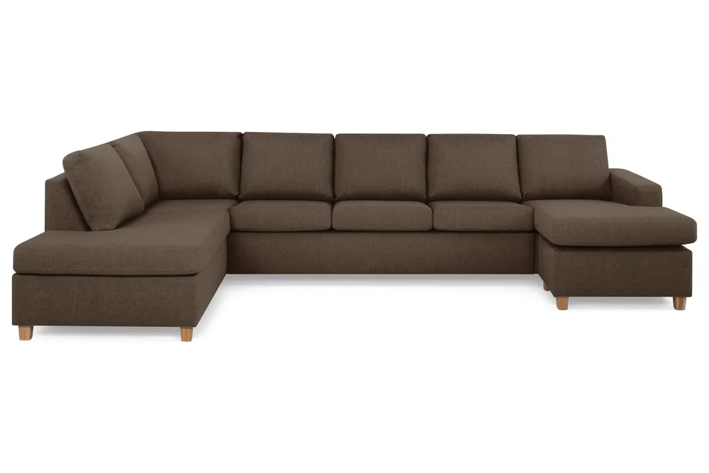 Crazy 5-seters Venstrevendt U-formet X-Large Sofa med Divan og Sjeselong i Stoff v:8870883