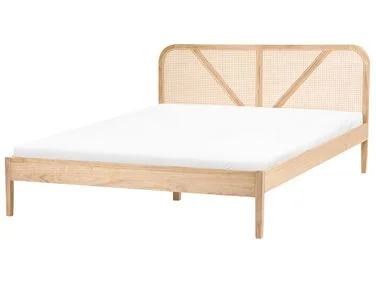 Seng Furutre BELLEME 160 x 200 cm Lysebrun v:8668747 Seng Furutre BELLEME 160 x 200 cm Lysebrun v:8668747