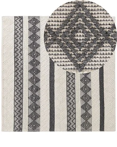 Teppe DAVUTLAR Lys beige 200 x 200 cm Ull v:4993713 Teppe DAVUTLAR Lys beige 200 x 200 cm Ull v:4993713