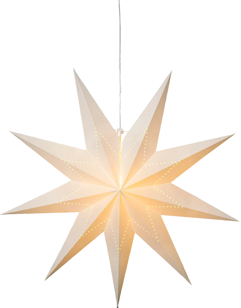 Papirstjerne Lysa ⌀ 80 cm - Hvit - Belysning | m v:1619505