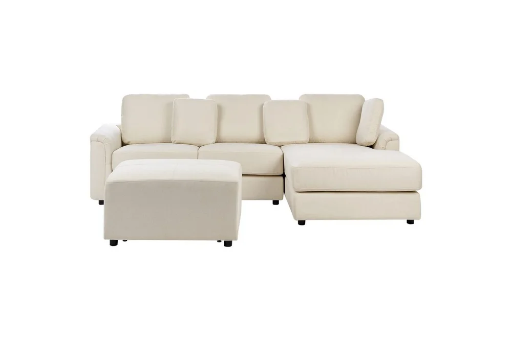 4-sitssoffa Beliani Kohlo Beige/svart, Högervänd Beige||Black Right-faced v:9952864 4-sitssoffa Beliani Kohlo Beige/svart, Högervänd Beige||Black Right-faced v:9952864