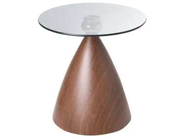 Sidebord CORELLA Herdet glass Brun/svart v:4162880