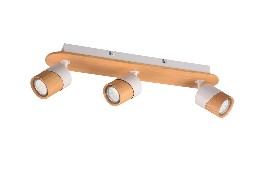 Trio Lighting Aruni spotlight 3L GU10 tre/matt hvit v:6966025 Trio Lighting Aruni spotlight 3L GU10 tre/matt hvit v:6966025