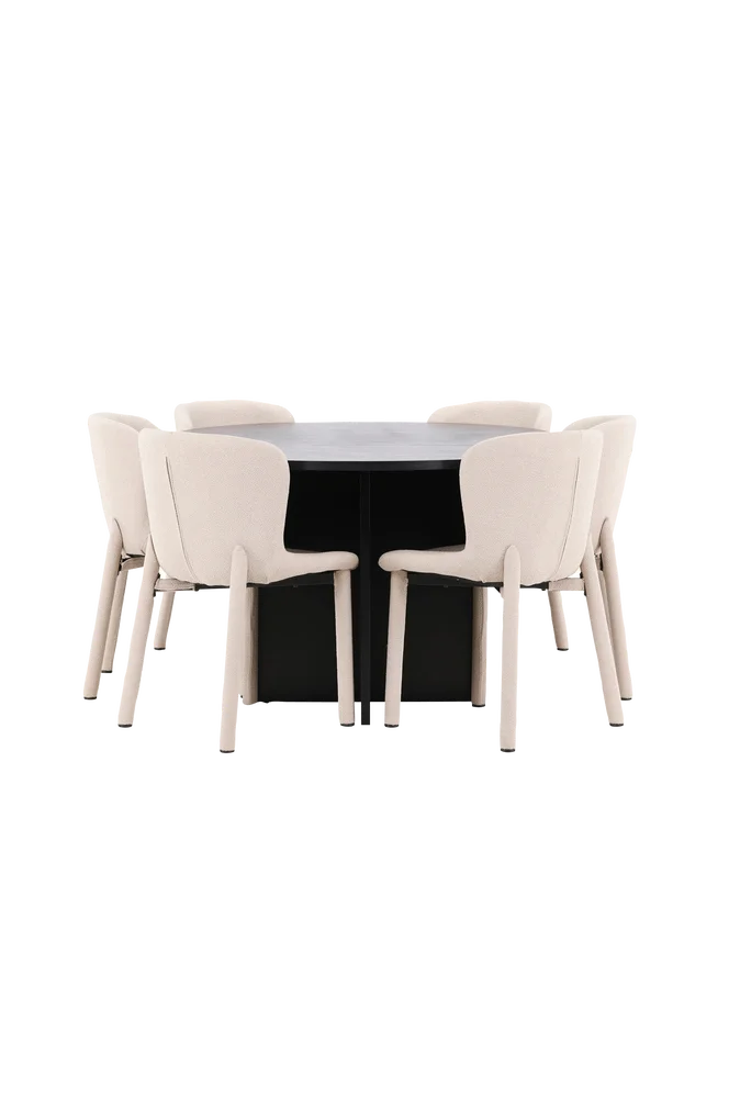 Spisebord Strada med Astoria-stol – Beige m v:3764293 Spisebord Strada med Astoria-stol – Beige m v:3764293