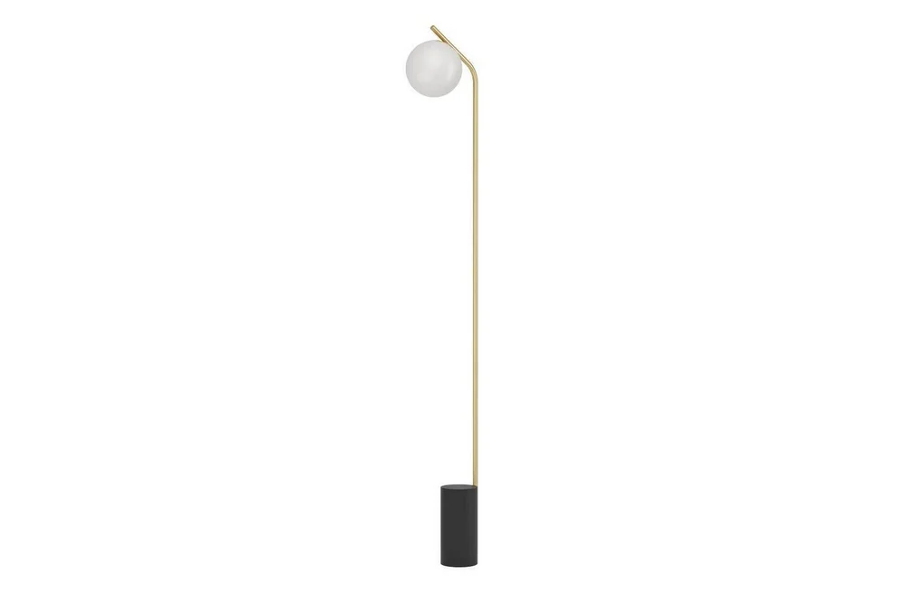 Gulvlampe Eglo Betulia Svart/Messing Opalhvit v:9546651 Gulvlampe Eglo Betulia Svart/Messing Opalhvit v:9546651