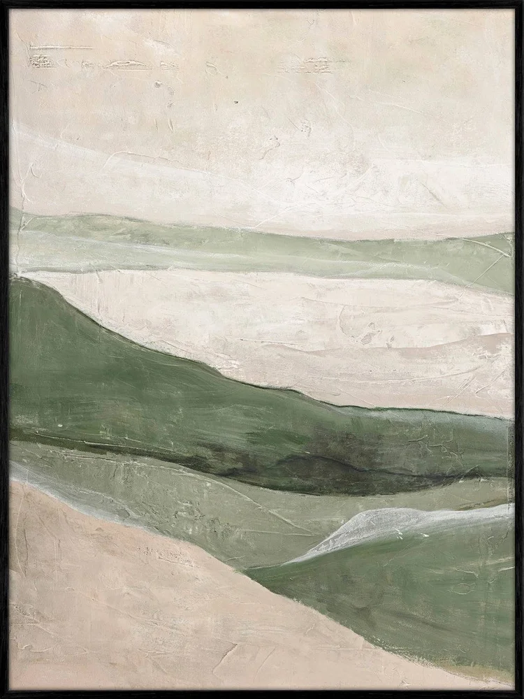 Design Painting / Green Field / 90×120 Cm / Svart ramme – Grønn – Dekor | m v:1920983 Design Painting / Green Field / 90×120 Cm / Svart ramme – Grønn – Dekor | m v:1920983
