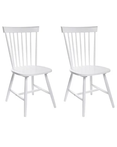 Sett med 2 spisestoler BURGES Heltre Hvit v:2672013