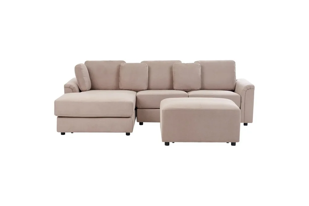 4-sitssoffa Beliani Kohlo Beige/svart, Högervänd Taupe||Black Left-faced v:1478305 4-sitssoffa Beliani Kohlo Beige/svart, Högervänd Taupe||Black Left-faced v:1478305