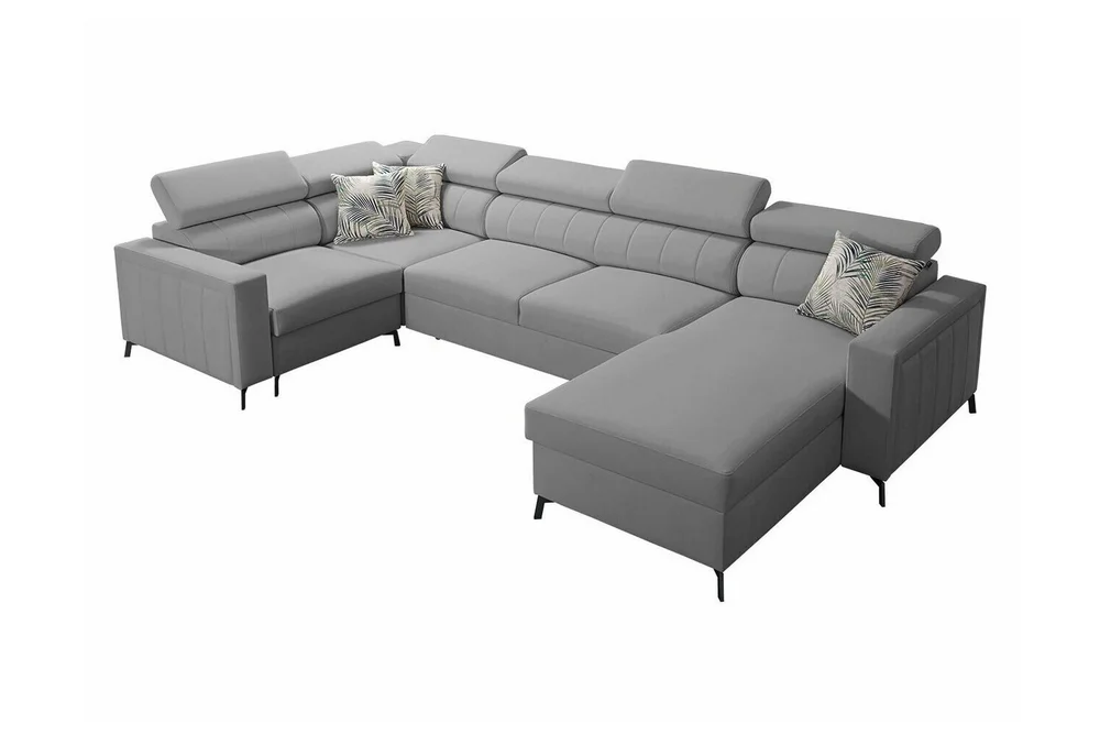 Galbally 5-sits Hörnbäddsoffa Light grey/Dark grey v:9542827
