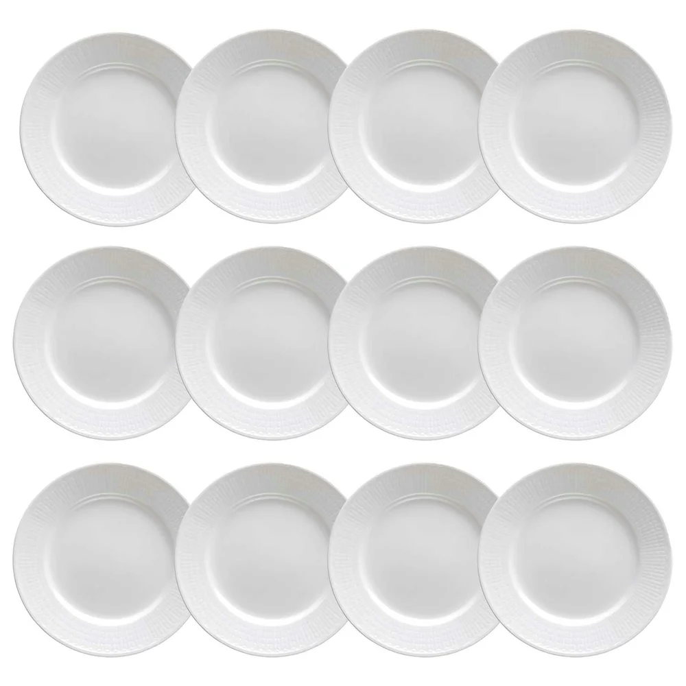 Swedish Grace Tallerken 21 cm Snø, 12-pk v:7178263 Swedish Grace Tallerken 21 cm Snø, 12-pk v:7178263