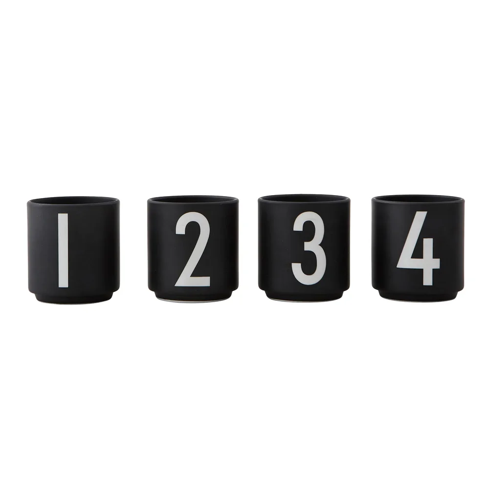 Design Letters espressokopper 4-stk. svart v:1894950 Design Letters espressokopper 4-stk. svart v:1894950