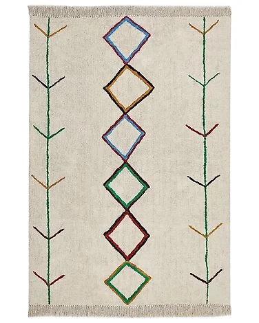Teppe CETMI Beige 160 x 230 cm Bomull v:5537947 Teppe CETMI Beige 160 x 230 cm Bomull v:5537947
