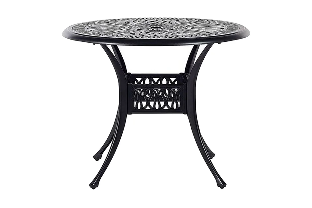 Hagebord rundt 90 cm svart ANCONA v:4150454