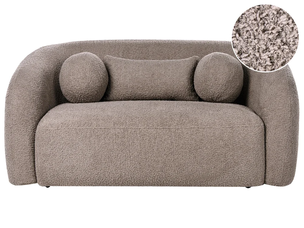 Sofa 2-seters EGEDAAL Bouclé Gråbrun v:653524