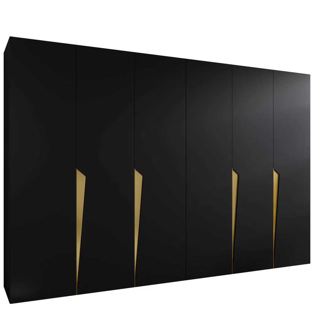garderobeskap Garderobeskap PIANO 1 300 svart Gull v:5408808