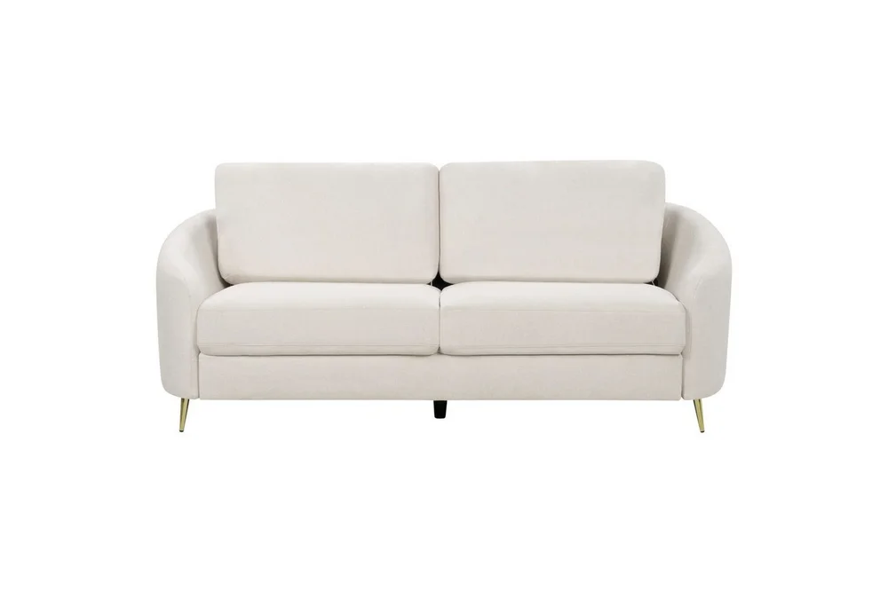 3-sitssoffa Beliani Trosa Beige, guld Beige||GOLD v:1535394 3-sitssoffa Beliani Trosa Beige, guld Beige||GOLD v:1535394