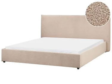 Seng Bouclé LAVAUR 180 x 200 cm Gråbrun v:7388152
