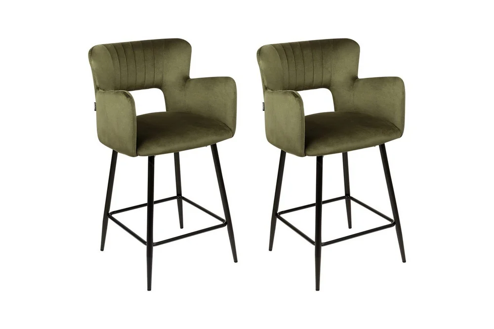 Barstol Beliani Sanilac set om 2 Blå-Svart Olive green VALUE_MISSING_18023 v:6498867