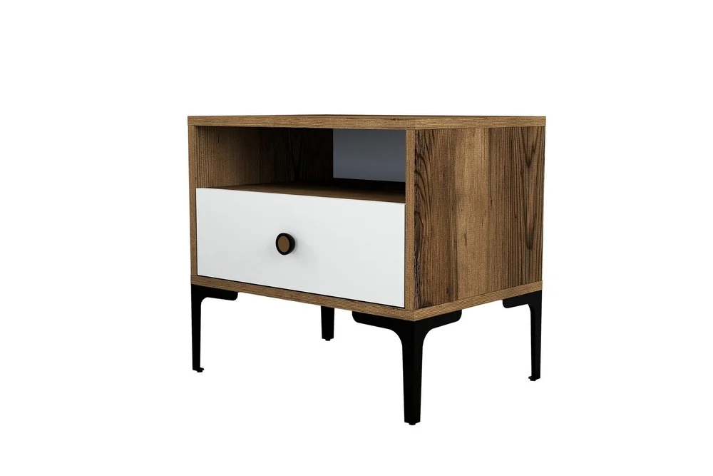 Ameias Nattbord 56×40 cm Brun/Hvit v:3189976 Ameias Nattbord 56×40 cm Brun/Hvit v:3189976