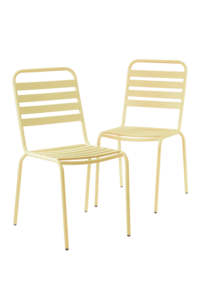 DEIA utestol 2-pk – Gul – Utemøbler & hage | m v:8228931