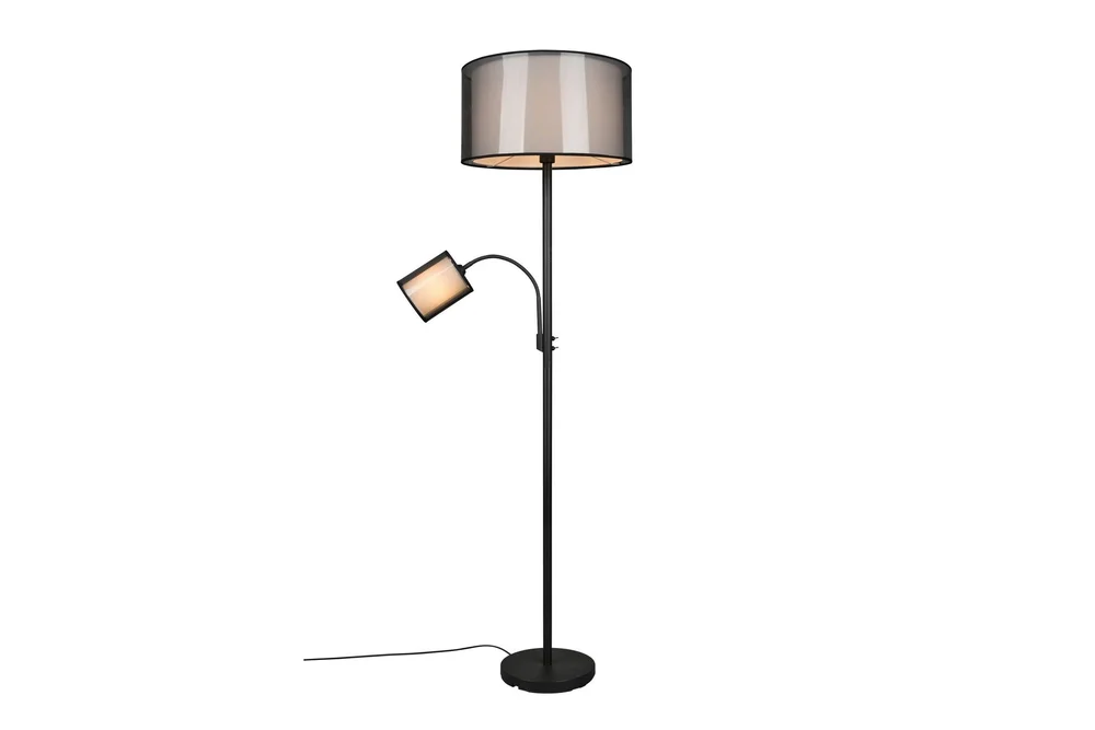 Burton Gulvlampe Lukuvalolla E27+E14 Mattsvart v:5921146 Burton Gulvlampe Lukuvalolla E27+E14 Mattsvart v:5921146