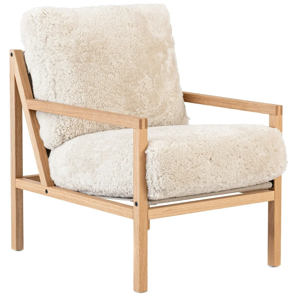 Seventy Five Wood Lenestol, Eik / Saueskinn Moonlight v:9159260