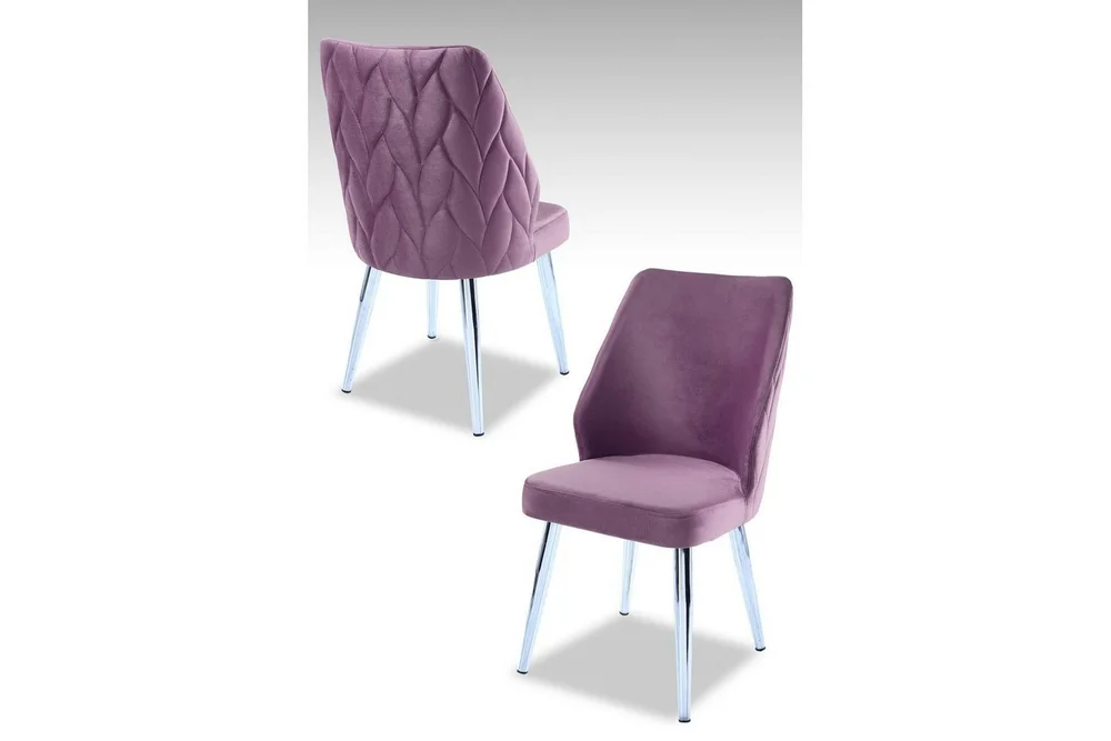 Spisestol Stifen Lilla / Krom v:3086416