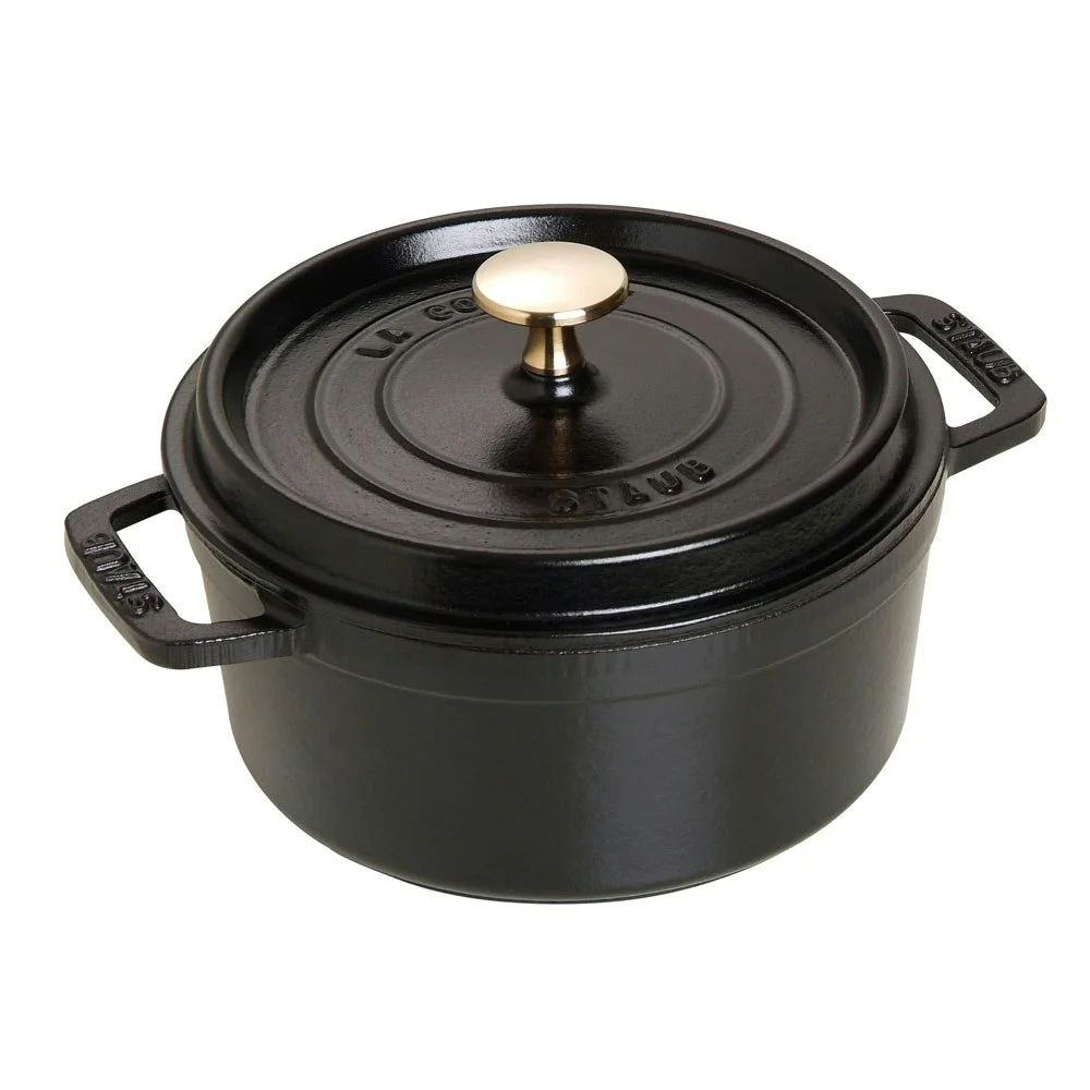 Rund Gryte i Støpejern 12,6 L, Sort v:5574346
