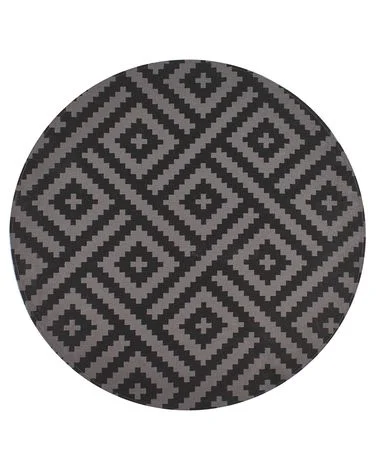 Uteteppe AJMER Svart ø 120 cm v:4136018
