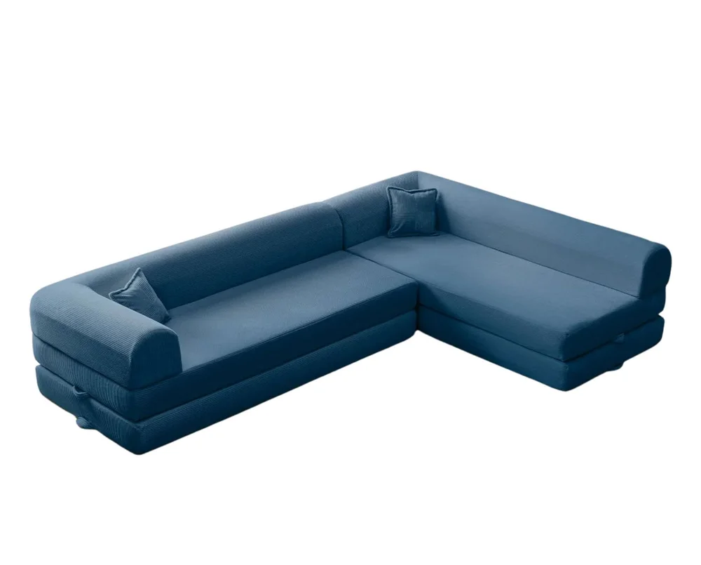 Hjørnesovesofa Atelier Del Sofa Legom Eco (280 x 90 x 25 cm) Blå v:4864903