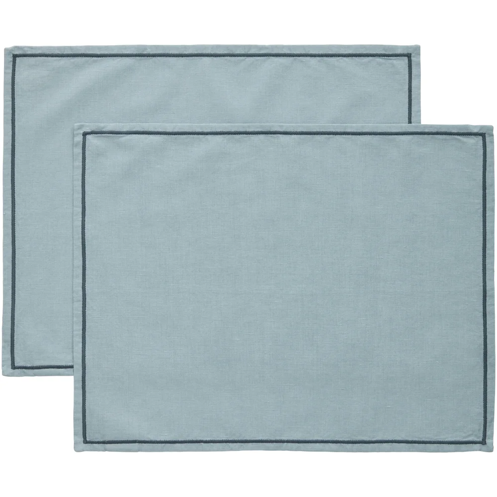 Sienna Spisebrikke 2-pk 35×45 cm, Dusty Blue v:1670239