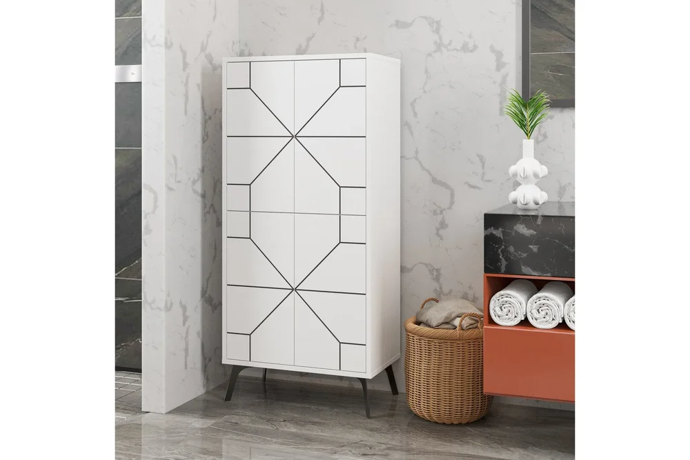 Dune Garderobeskap 62,6x136 cm Hvit v:7874468