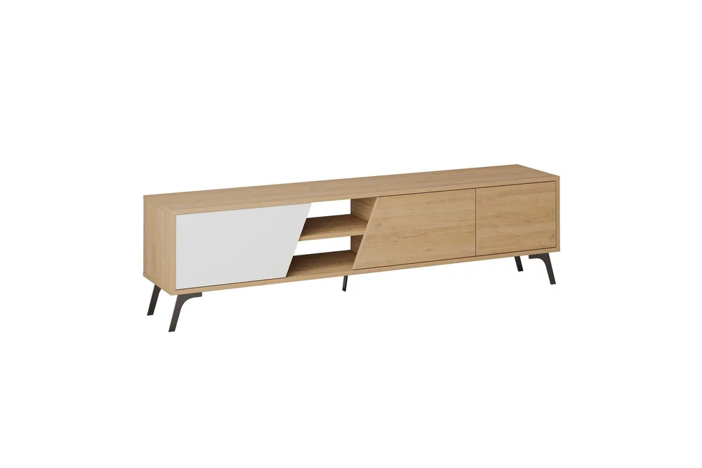 Fiona TV-benk 180x35,6 cm Brun/Hvit v:3116741