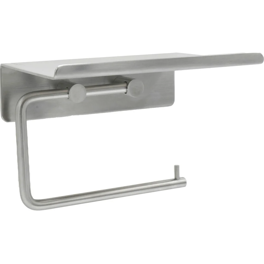 Base Toalettpapirholder med Hylle, Rustfritt Stål v:3700420 Base Toalettpapirholder med Hylle, Rustfritt Stål v:3700420