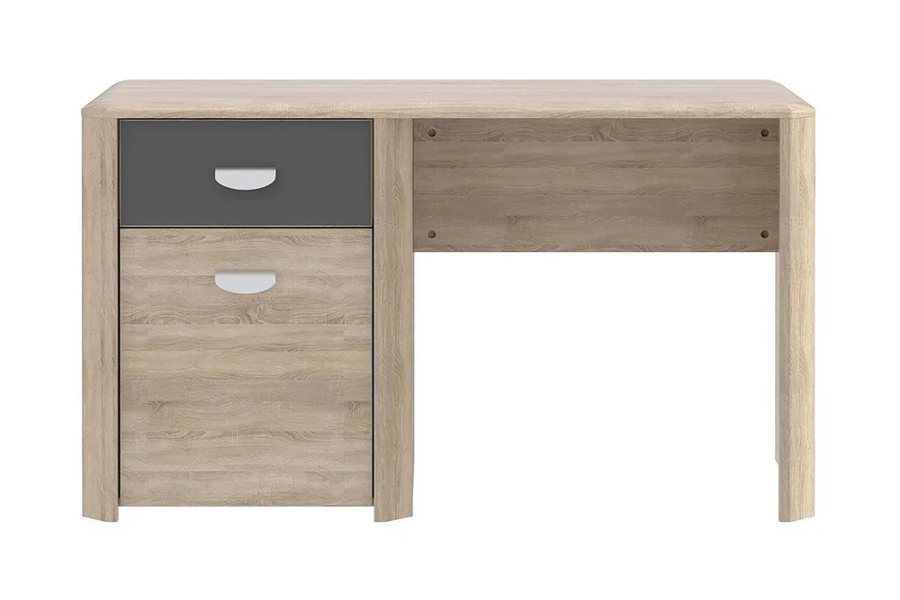 Yazmene Skrivebord 130 cm med Oppbevaringsskuff + Skap v:7288022 Yazmene Skrivebord 130 cm med Oppbevaringsskuff + Skap v:7288022