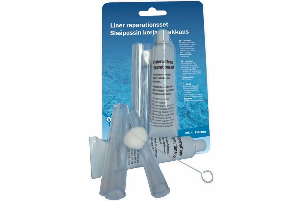 Poolduk og pool-liner Planet Pool Planet Pool reparasjonssett for liner Blå, Vit,Silver, Chrome v:1024632 Poolduk og pool-liner Planet Pool Planet Pool reparasjonssett for liner Blå, Vit,Silver, Chrome v:1024632