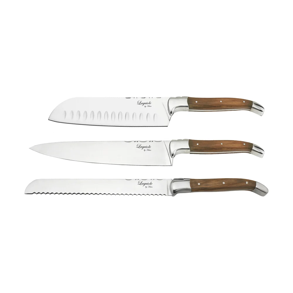 Laguiole By Hâws kokkeknivsett med skjærefjøl 4 deler v:9867029 Laguiole By Hâws kokkeknivsett med skjærefjøl 4 deler v:9867029