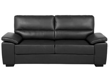 Sofa 3-seter VOGAR Kunstskinn Svart v:9677455