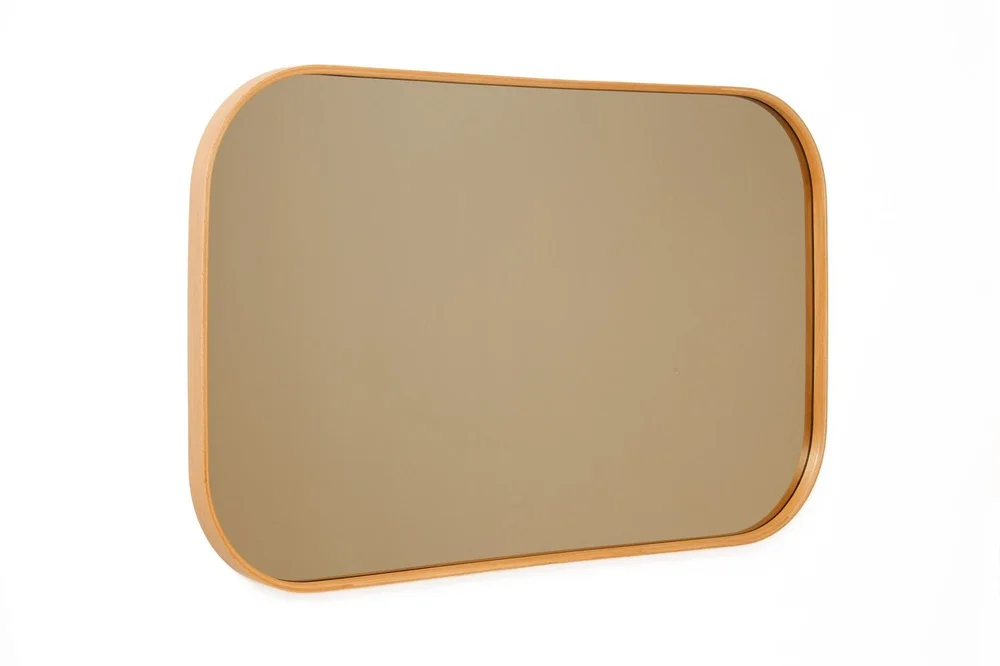 Dekorativt speil Wallxpert Zaha (70 x 50 x 4 cm) Eik v:7131299 Dekorativt speil Wallxpert Zaha (70 x 50 x 4 cm) Eik v:7131299