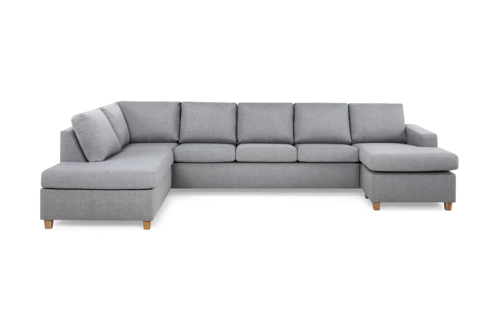 Crazy 5-seters Venstrevendt U-formet X-Large Sofa med Divan og Sjeselong i Stoff v:4483824