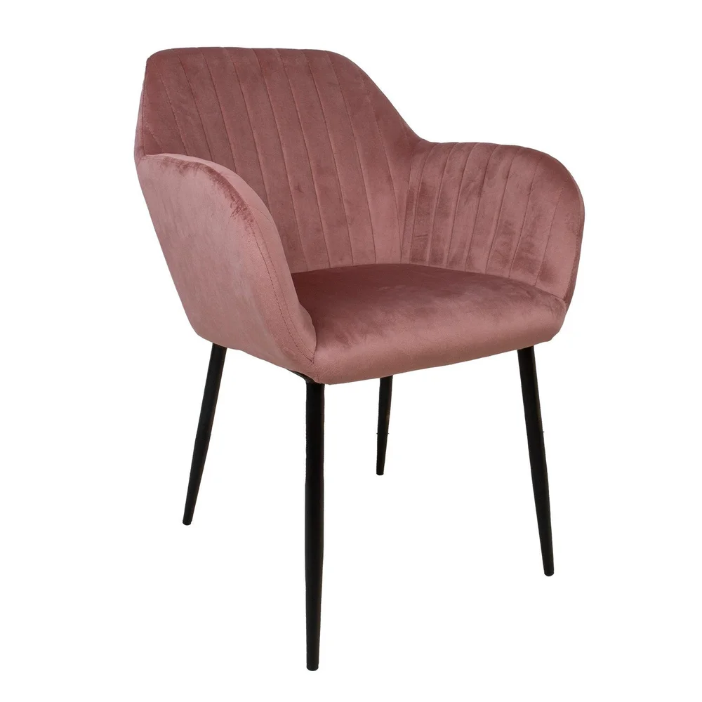 Stol HOME4YOU Evelin Rosa fløyel v:3166796 Stol HOME4YOU Evelin Rosa fløyel v:3166796