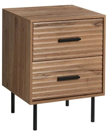 Nattbord med 2 skuffer WALGETT Lysebrun v:6965875