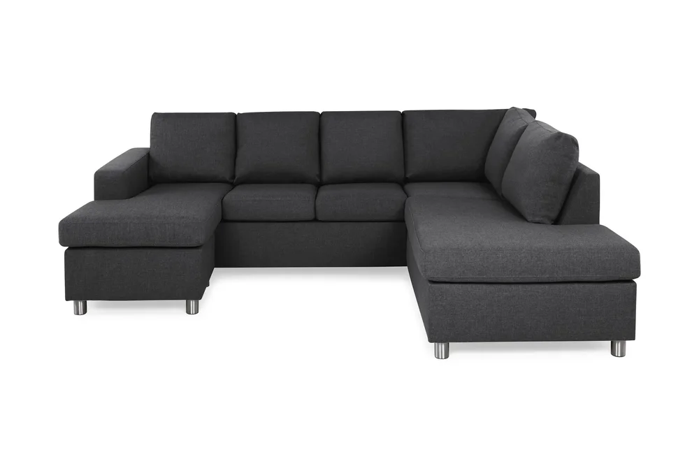 Crazy 4-seters Høyrevendt U-formet Small Sofa med Divan og Sjeselong i Stoff v:1246091 Crazy 4-seters Høyrevendt U-formet Small Sofa med Divan og Sjeselong i Stoff v:1246091