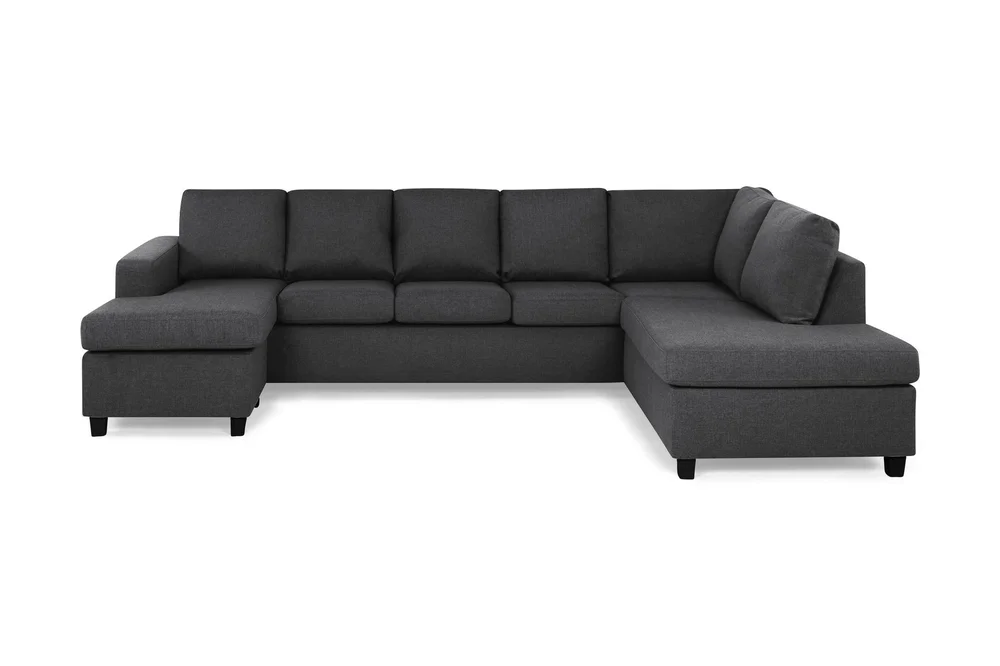 Crazy 5-seters Høyrevendt U-formet X-Large Sofa med Divan og Sjeselong i Stoff v:6167655 Crazy 5-seters Høyrevendt U-formet X-Large Sofa med Divan og Sjeselong i Stoff v:6167655