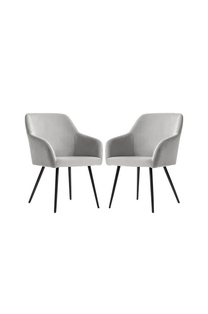 Akord Estelle Smooth Velvet polstret spisestol, sett med 2 stk. – Flerfarget m v:1173895 Akord Estelle Smooth Velvet polstret spisestol, sett med 2 stk. – Flerfarget m v:1173895
