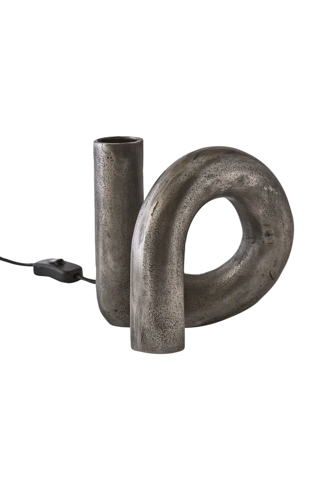 Lampefot Notice Swirl 18 cm – Sølv – Belysning | m v:9621496 Lampefot Notice Swirl 18 cm – Sølv – Belysning | m v:9621496
