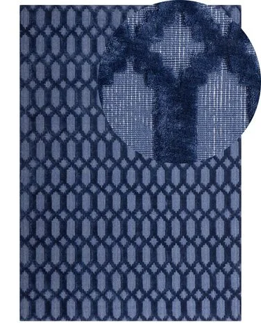 Teppe CIZRE Marineblå 160 x 230 cm Viskose v:9929436